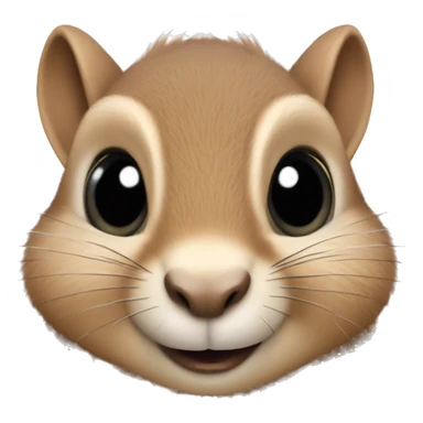 squirrel with cunning eyes with a flower sticker