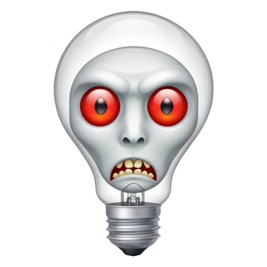 bulb with vampire sticker