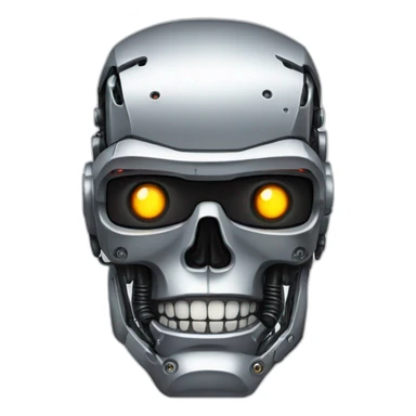 Terminator robot face sticker