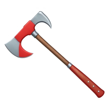 A red Axe  sticker