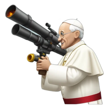 pope with bazooka sticker