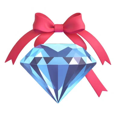 diamond with ribbon sticker