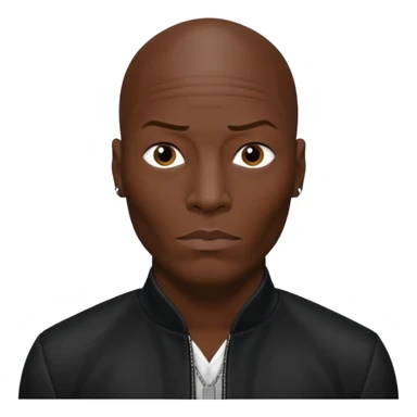 Tyrese Gibson with black outfit sticker