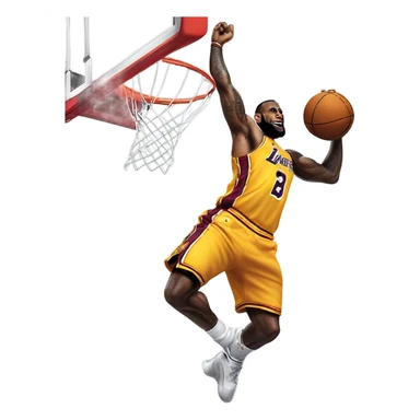 LeBron dunking sticker