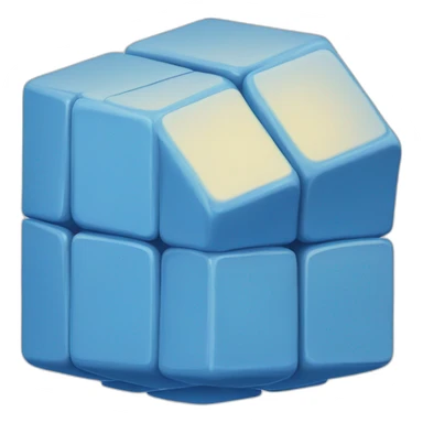 blue rubik's cube sticker