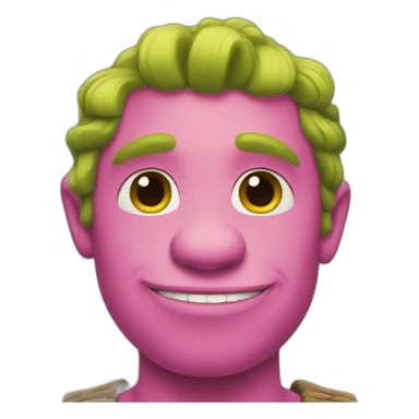 Pink skin shrek sticker