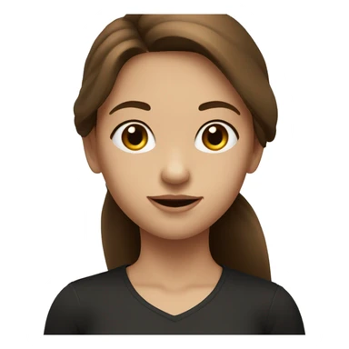 A girl with straight brown hair and slightly swarthy skin. Find also wearing a black top and our silver pendant with a small letter K. sticker