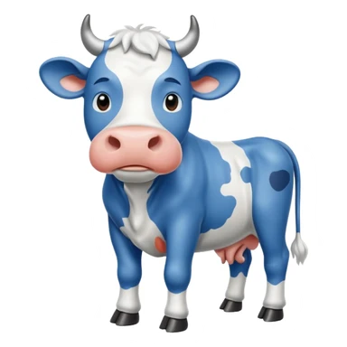 Dune vache blanc bleu belge sticker