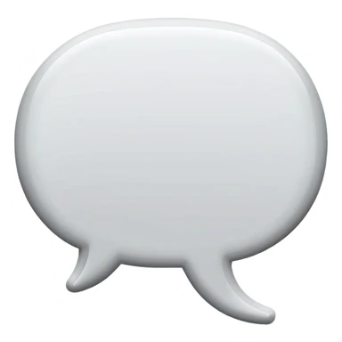 speech-bubble white with a grey point sticker