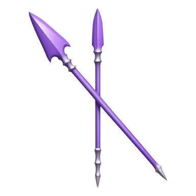 thin purple spear made of bone pointed straight up  sticker