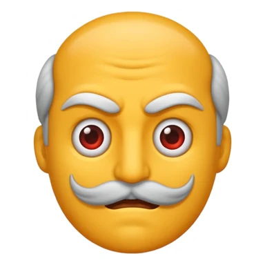crea una imagen con un emoji Furioso sin bigote sticker