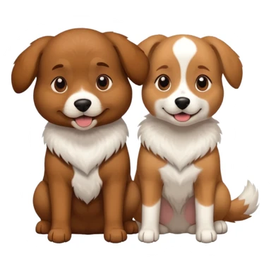 Male dog protecting female dog sticker