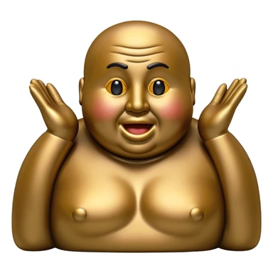Cinematic Realistic Botero Sculpture Pop Culture Emoji, featuring an exaggerated, whimsical portrayal inspired by the famed sculptor rendered with dynamic textures and vibrant, artistic lighting. sticker
