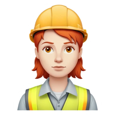 Strong red haired architect sticker