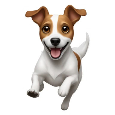 Jack Russell dog running sticker