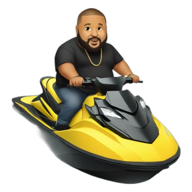 fat dj khaled on jetski sticker