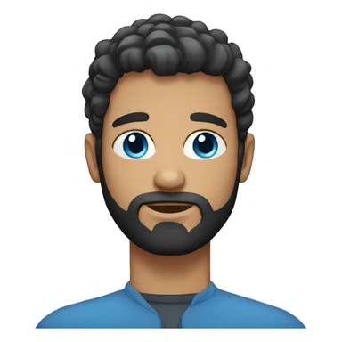 bearded guy with buzzed hair and blue eyes sticker