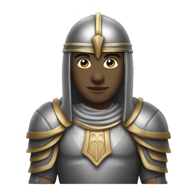 Knight with ancient Egyptian clothing all grey sticker