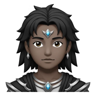 Kalashtar dnd estilo (dibujo antiguo blanco y negro) (ESTILO DARK ANIME Y QUE SE NOTE QUE ES UN Kalashtar) sticker