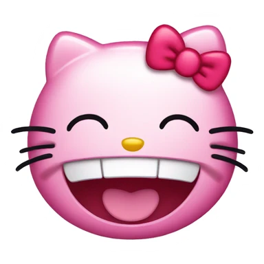 hello kitty laughing sticker