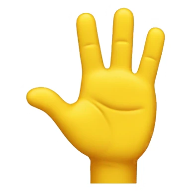high five, yellow  sticker
