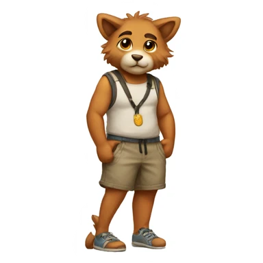 A furry in shorts sticker