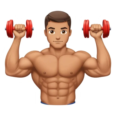guy doing bicep-curls sticker