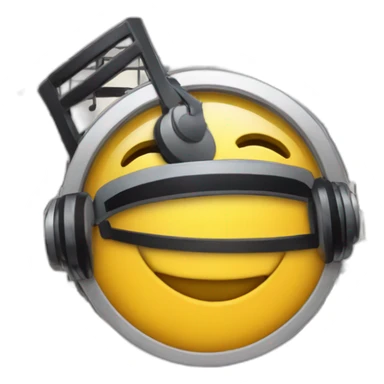 Music record laughing sticker