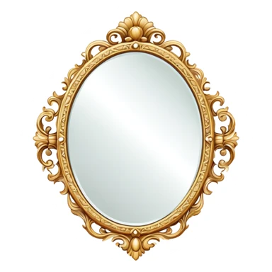 Wthite Vintage white mirror sticker