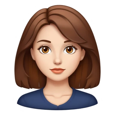 beautiful woman with brown hair styled in a professional way sticker