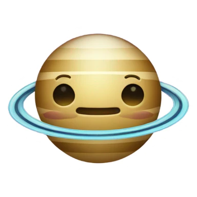 Saturn with sparkles and love sticker