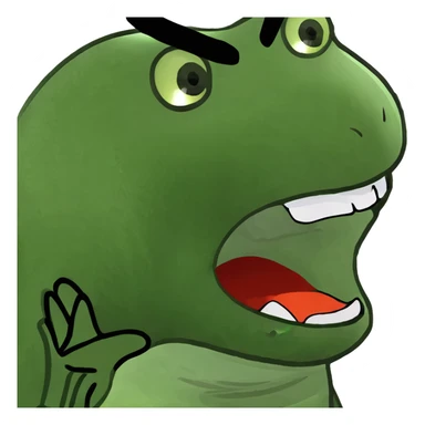 Girl with her hands on neck and screaming sticker