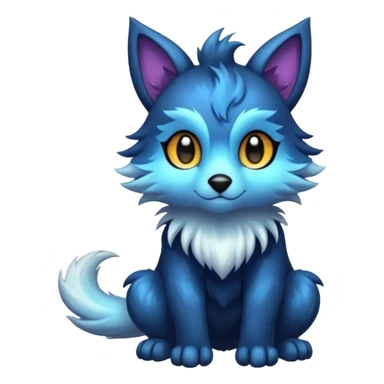 Shiny Colorful Dark-Colored Furry Fionbri-creature by Falvie (full body) sticker