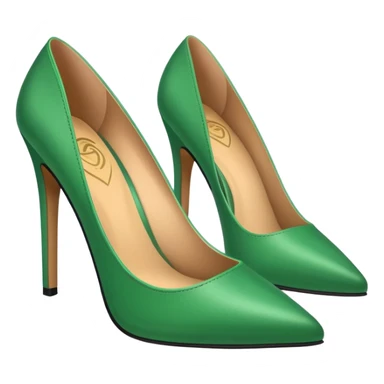super realistic green heels sticker
