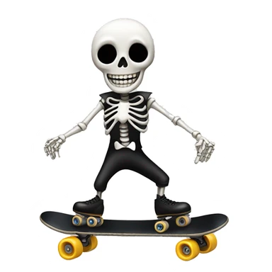 Jack skeleington roller skating sticker