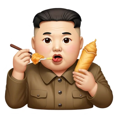 Kim jong un eating people  sticker