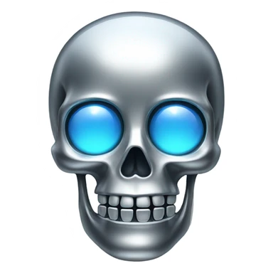 Skeleton made out of chrome  sticker