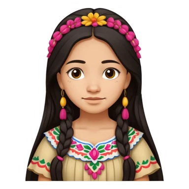 Mexican girl with very sad smile sticker