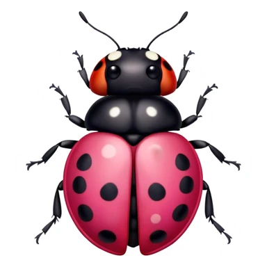 Cute ladybug with a pink bow sitting down  sticker