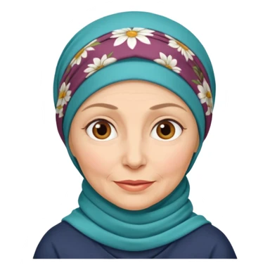 55 yaş başı kapalı teyze sticker