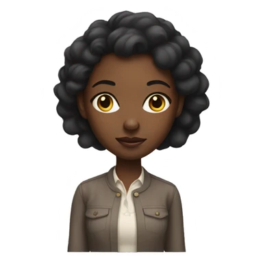 Black girl rolling eyes sticker