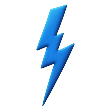 Blue lightning bolt sticker