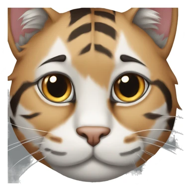 brown tiger striped cat and a grey and white cat sticker