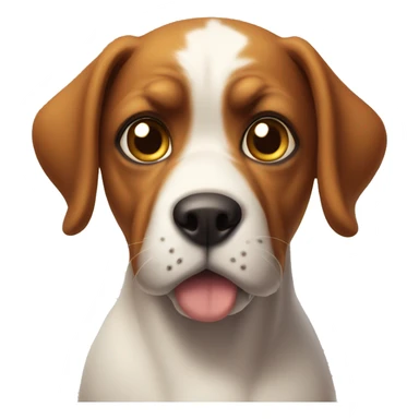 dog glaring  sticker