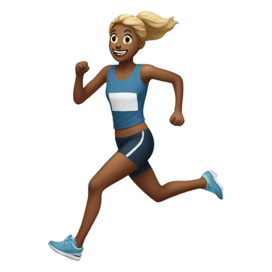 A girl running sticker