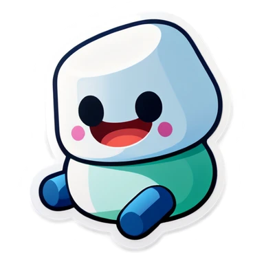 Marshmallow person  sticker