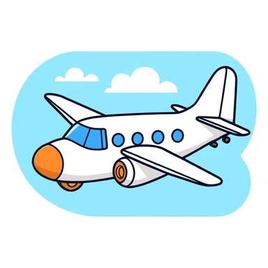 Flying airplane with bear inside sticker