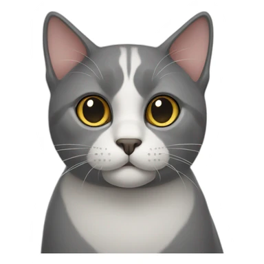 Grey tuxedo cat sticker