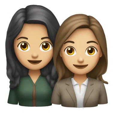 profesora joven, con melena lisa y castaña, cara alargada sticker