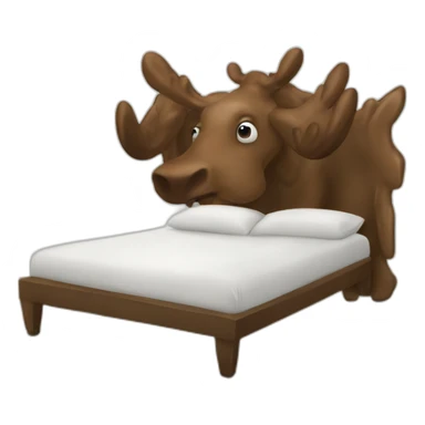 Moose shitting the bed sticker
